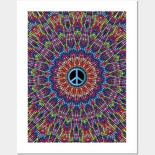 PEACE Sign Kaleidoscope Art Posters and Art